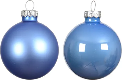 Produktbild von Weihnachtskugeln Glas 10cm 4 Stück - Himmelblau