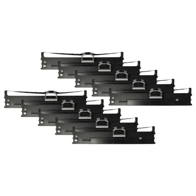 Produktbild von vhbw 10x Farbband Schriftband Ersatz für OKI 43503601 für Nadeldrucker, Bondrucker - Schwarz