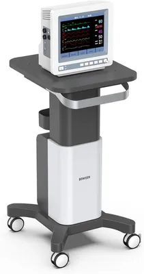 Productafbeelding van Medische trolley met opbergbox, geschikt voor schoonheidssalons. Verrijdbare trolley voor kantoor, werkplek, spa, kapsalon, zwart, medium formaat