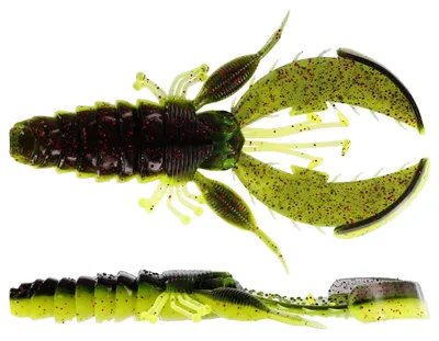 Image de Westin Crecraw Creaturebait 8,5cm Black/Chartreuse 5 pcs écrevisses en caoutchouc