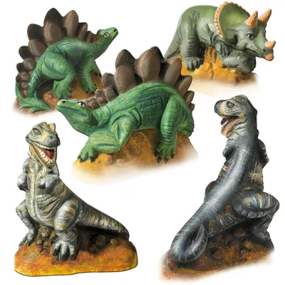 Produktbild von SES Creative 01406 Gips Gießen Bastelset Dinosaurier-Set, Kreativspielzeug für Kinder, Guss-/Mal-Set für Kinder, 5 Jahr(e), Mehrfarbig