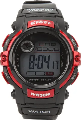 Obrázek produktu pro Sportovní hodinky, digitální, LCD, elektronické, svítící, pro muže, pro outdoorové aktivity, červené