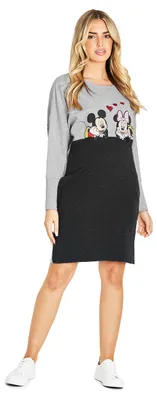 Productafbeelding van Disney dames hoodie, capuchontrui, lange mouwen, Minnie Mickey sweaterjurk, damespullover