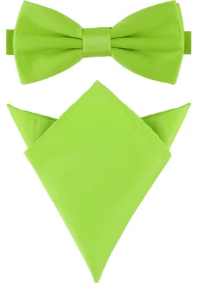 Produktbild von Ladeheid Herren Schmale Fliege & Einstecktuch Set M/P (12cm x 6cm, 22cm x 22cm)