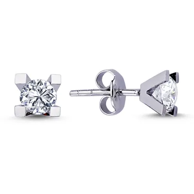 Produktbild von 0,80 Carat Diamant Solitär Ohrringe 585/1000 Weißgold