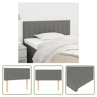Produktbild von The Living Store Kopfteil Dunkelgrau 100x5x78/88 cm Stoff