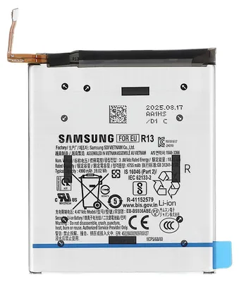 Obrázok produktu pre Samsung, originálna batéria 4900 mAh Service Pack pre Samsung Galaxy S25 FE, sivá