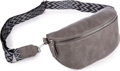 Produktbild von Jennifer Jones Elegant Damen-Gürteltasche mit Schultergurt aus weichem kunstleder grau