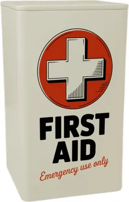 Produktbild von FIRST AID Retro Dose 900ml für die erste Hilfe