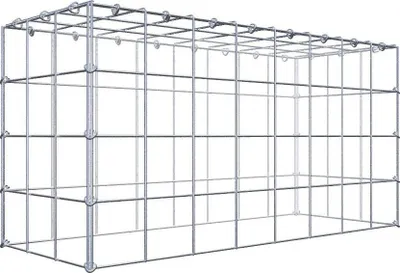 Produktbild von Anbaugabione Typ 3 80 cm x 40 cm x 30 cm (L x H x T), Maschenweite 10 cm x 10 cm, C-Ring