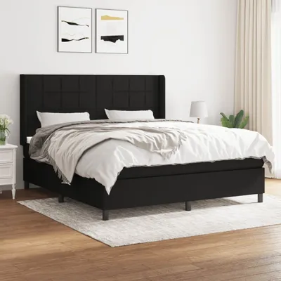Produktbild von Maison Exclusive - Boxspringbett mit Matratze Schwarz 180x200 cm Stoff