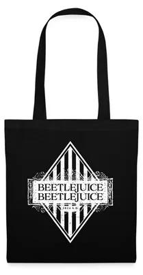Produktbild von Spreadshirt Beetlejuice 2 Logo Stoffbeutel, One size, Schwarz