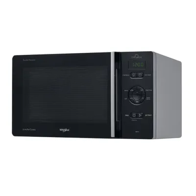Zdjęcie produktu dla Whirlpool Chef Plus MCP 345 SL, Blat, Mikrofalówka grill, 25 l, 800 W, Wbudowany wyświetlacz, LED