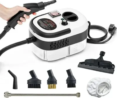 Obrázek produktu pro Parní čistič, přenosný design, vysokoteplotní čištění, bílá barva Pro, 220 V-c, EU-c