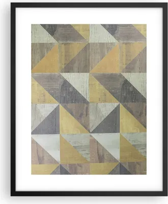 Produktbild von Gerahmtes Poster - Schwarzer Rahmen - Abstraktion Geometrisch Dreiecke - 40x50 cm - Wand Bild - Wanddeko - Wandbilder - Kunstposter - Wandposter - Bilderrahmen - Bilder - Kunstdruck - P2BPA40x50-4884