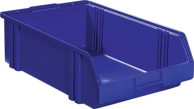 Produktbild von LA KA PE Sichtlagerkasten Größe 1C blau Länge 500 / 450 x Breite 300 x Höhe 145mm aus Polystyrol stapelbar - LK1C