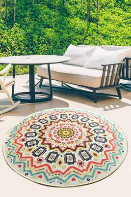 Produktbild von Conceptum Hypnose, Mandala- Mandala Balkon CHL, Bunt, Kurzflorteppiche, 50% Samtgewebe / 50% Polyester