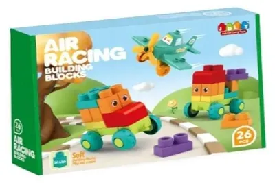 Produktbild von Konstruktionsspielzeug Bausteine für Kinder, 26 Teile, Größe 28x7x20,5 cm