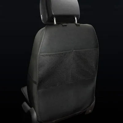 Immagine prodotto di Coprisedili per schienale auto, impermeabili, in ecopelle, colore nero, set da 2