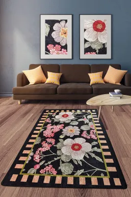Produktbild von Conceptum Hypnose, Nanna- Nanna Djt CHL, Bunt, Kurzflorteppiche, 80 x 140 cm, 50% Samtgewebe / 50% Polyester