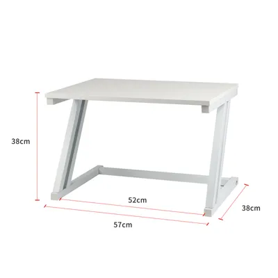 Image de Support pour micro-ondes Étagère de cuisine avec crochets 57*38*38cm Blanc