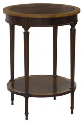 Obrázok produktu pre Casa Padrino luxusný barokový stolík tmavohnedý / svetlohnedý Ø 58 x v. 80 cm - Barokový nábytok