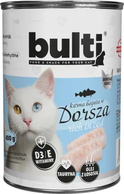 Produktbild von Katzenfutter - Nassfutter für Katzen - Dose Kabeljau - 400g Dorsch Katzenfutter