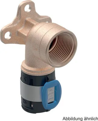 Produktbild von Geberit FlowFit Anschlusswinkel 90°, 16 mm x 1/2", L: 36 mm