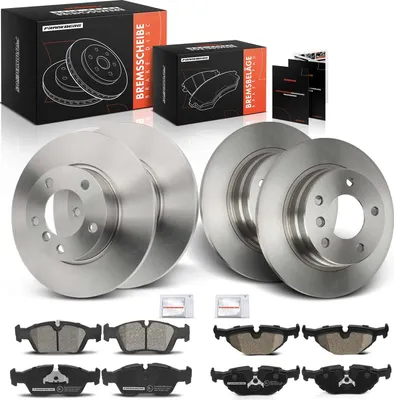 Image de Frankberg 4x disques de frein 8x plaquettes de frein essieu avant essieu arrière pour BMW Série 3 Cabriolet E36 1990-1999