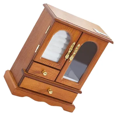 Productafbeelding van Multifunctionele Houten Sieradenbox met Klavertjespatroon