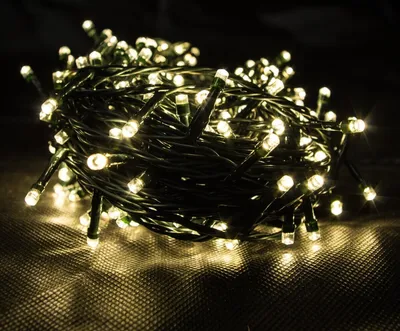 Produktbild von 400er LED Lichterkette 50m warmweiß Weihnachten Kabel grün