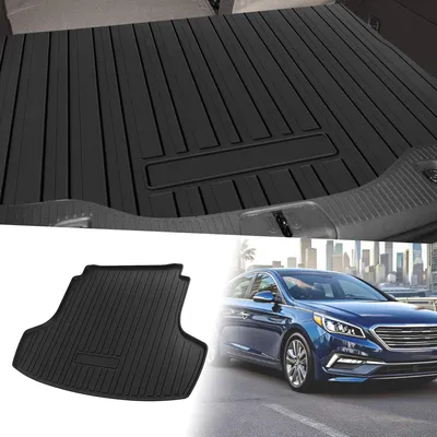 Produktbild von Flache Gesichtsladeflächen-Kofferraummatte Kofferraum-Laderaumkofferraummatte Vertikales Streifenmuster für Hyundai Sonata 2024-2025 Rutschfest