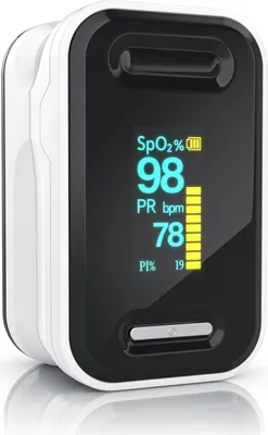 Produktbild von Pulsoksymetr Medicinalis Finger - monitor pulsu SpO2 - pulsoksymetr na palec - pomiar pulsu i nasycenia tlenem na palcu - wyświetlacz OLED - wskaźnik baterii - alarm - obsługa jednym przyciskiem