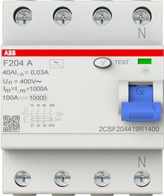 Immagine prodotto di Interruttore differenziale  4P tipo A/G 30 mA 40A  F204 A-40/0,03 G, 1 pz.