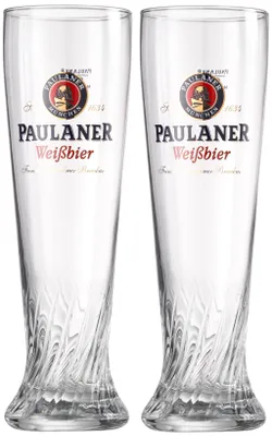 Produktbild von Ritzenhoff & Breker Paulaner Weizenbiergläser, 2er-Set, 0,5 l, transparent, spülmaschinengeeignet