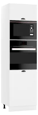 Produktbild von Küche Hochschrank - 60 x 213,3 cm - Weiß - Unterschrank für Backofen und Mikrowelle - Höhenverstellbar