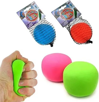 Produktbild von Knetball Anti Stress 4 Farben sortiert 6cm, 1Stück