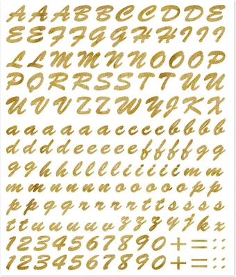 Image de Kit de lettres autocollantes couleur or