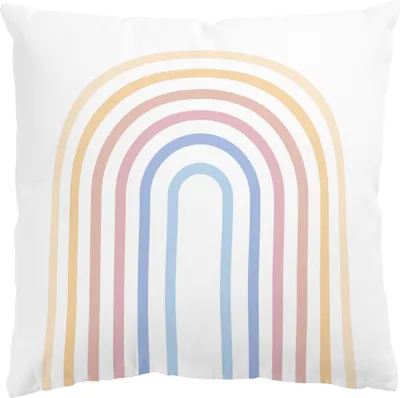 Produktbild von Dekokissen mit Motiv draußen / Outdoor Zierkissen waschbar Regenbogen pastell Aquarell Sofakissen ohne Füllung