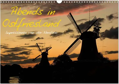 Produktbild von Abends in Ostfriesland (Wandkalender 2025 DIN A3 quer), CALVENDO Monatskalender
