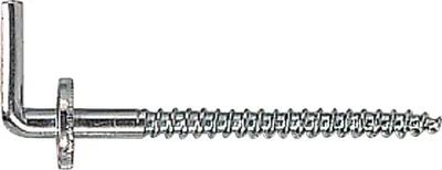 Produktbild von Schraubhaken (Wandhaken) gerade mit Holzgewinde ø 4,4x68 mm Stahl verzinkt