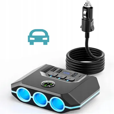 Produktbild von Kfz Zigarettenanzünder Splitter 3xUSB 12-24V 120W QC USB-C
