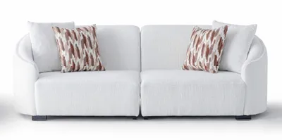 Immagine prodotto di Divano moderno da tre posti, bianco, elegante, imbottito