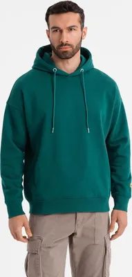 Obrázok produktu pre Ombre Clothing Pánska mikina s kapucňou Himilco tmavo zelená XS/S