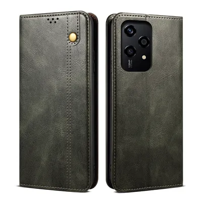 Obrázek produktu pro Pouzdro pro Honor 200 Lite kožené flip pouzdro peněženka s funkcí stojánku zelené