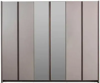 Produktbild von Grauer Kleiderschrank Schrank  Holz Schränke Schlafzimmer Möbel