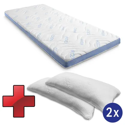 Obrázok produktu pre Vrchná vrstva zo studenej peny CloudComfort Cool 180 x 200 cm H2/H3, výška 7 cm, stupeň tuhosti H2/H3, 7-zónová vrchná vrstva s letnou a zimnou stranou