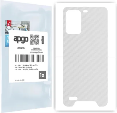 Produktbild von apgo Rückseite Schutzfolie für Ulefone Armor 7 -  Hinten Schutzfolie Carbon Transparent (durchsichtig), Rückseite Folie schützt vor Kratzern und Fingerabdrücken