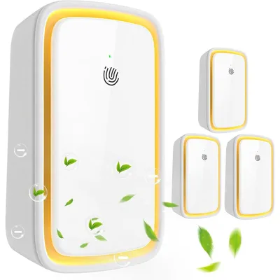 Produktbild von Luftionisator 4er Set, Mini Steckdosen Luftreiniger mit negativer Ionentechnologie, geräuschloser Luftreiniger ohne Filter für Badezimmer, Schlafzimmer und Büro