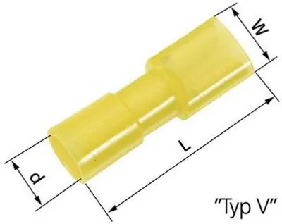 Produktbild von Lapp Flachsteckhülse L-RC 63 V, 5,3 mm Breite, 26 mm Tiefe, 100 Stück